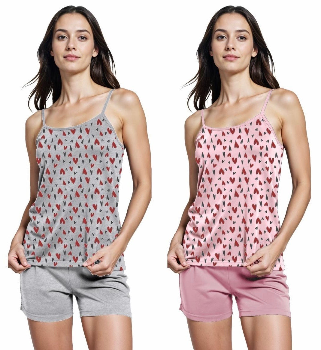 Pigiama donna con cuori
