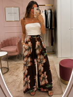 Pantalone floreale palazzo
