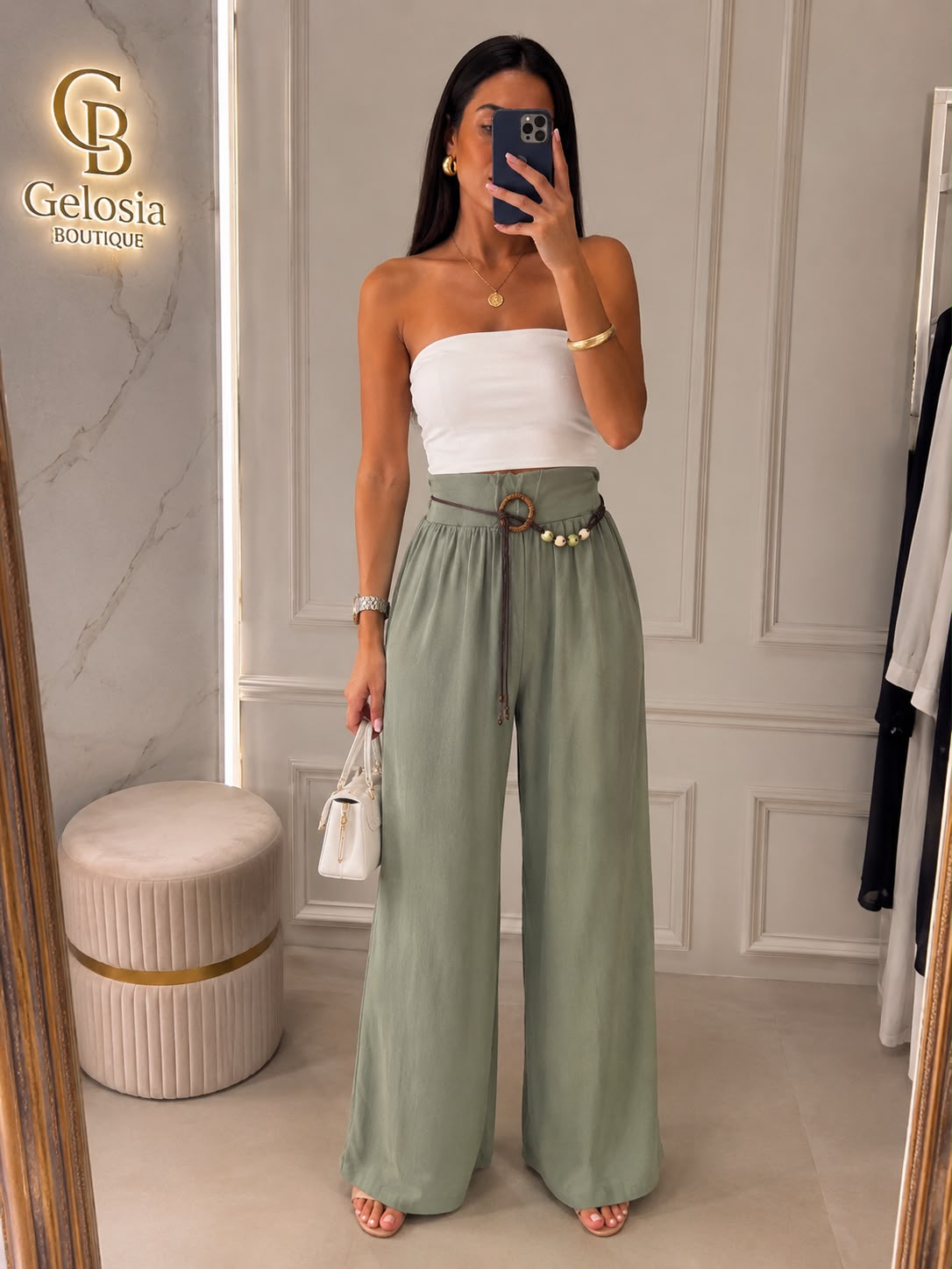 Pantalone con fascia