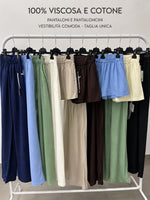 Pantaloni in viscosa/cotone promo flash
